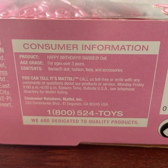 2004 Happy Birthday Barbie 20 years NIB Mint - Picture 7 of 8